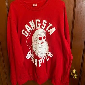 Santa- Gangsta Wrapper sweatshirt. Sz 2XL